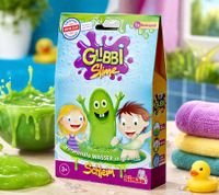 GLIBBI Slime Bade-Schleim Magischer Badezusatz für Kinder ab 3 Jahren Badespielzeug & Spaßbad 150 g Grün