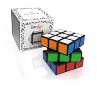 bonbae Zauberwürfel 3x3 für Kinder und Erwachsene Puzzle-Spiel fördert Konzentration Logik und Geschick Lern-Spiel Schwarz/Bunt