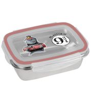 850ml Harry Potter Hogwarts Express Brotdose mit 4-seitigem Clipverschluss Brot-Aufbewahrungsbox Grau/Rosa