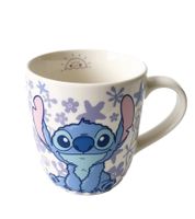 Stitch Tasse aus Porzellan in 275ml mit Stitch-Motiv Kaffee-Tasse Geschirr-Zubehör Weiß/Blau