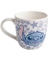 Stitch Tasse aus Porzellan in 275ml mit Stitch-Motiv Kaffee-Tasse Geschirr-Zubehör Weiß/Blau